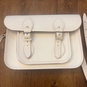 Cambridge Satchel Company White Leather Crossbody Satchel